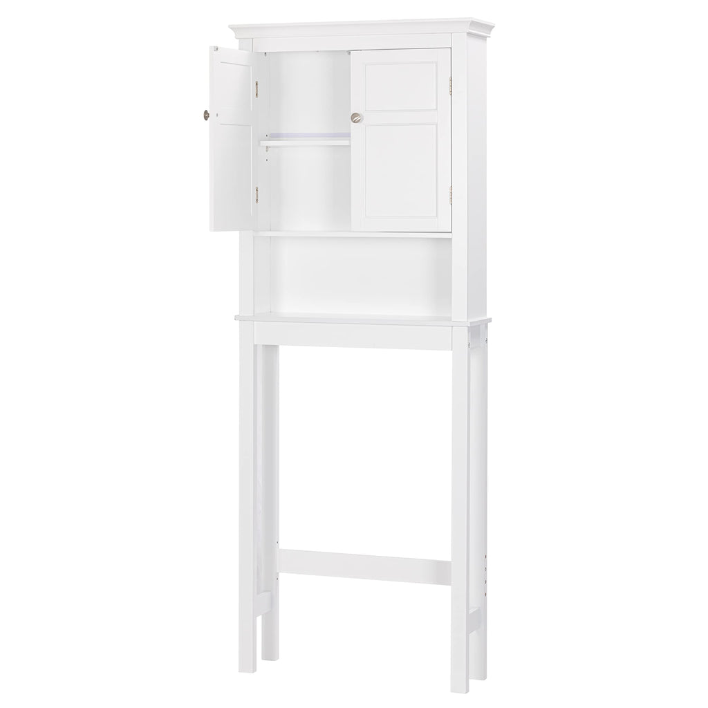 Over the Toilet Storage Cabinet with Doors and Adjustable Shelf H3246