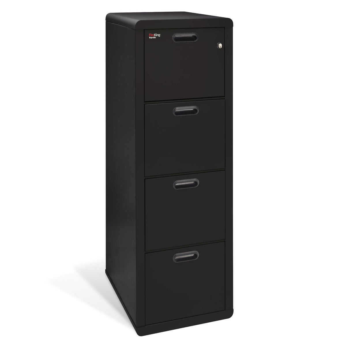 Black 4 Drawer Fire Rated File Cabinet S8093