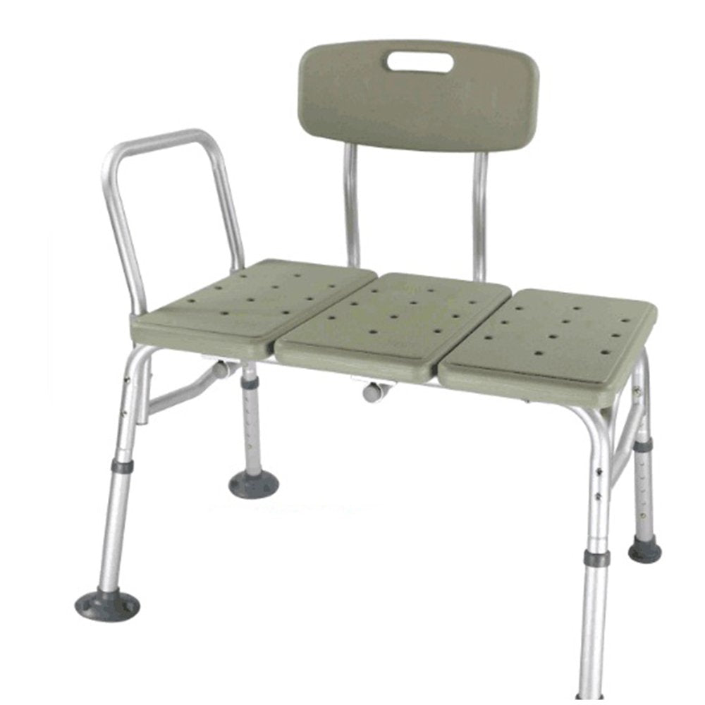 Adjustable Plastic Tub Transfer Bench with Back Non-Slip Seat D9949