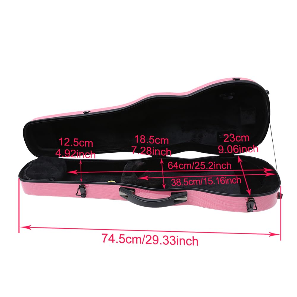 4/4 Full Size Carbon Fiber Hard Violin Case with Hygrometer X9507