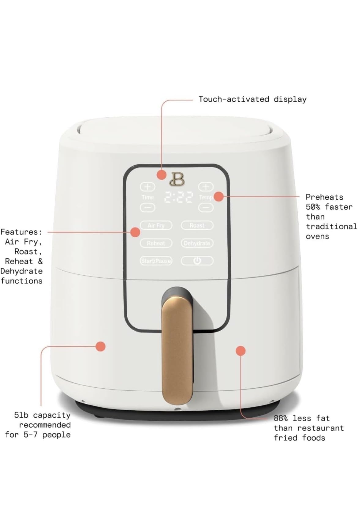 6 Quart Touchscreen Air Fryer T221812