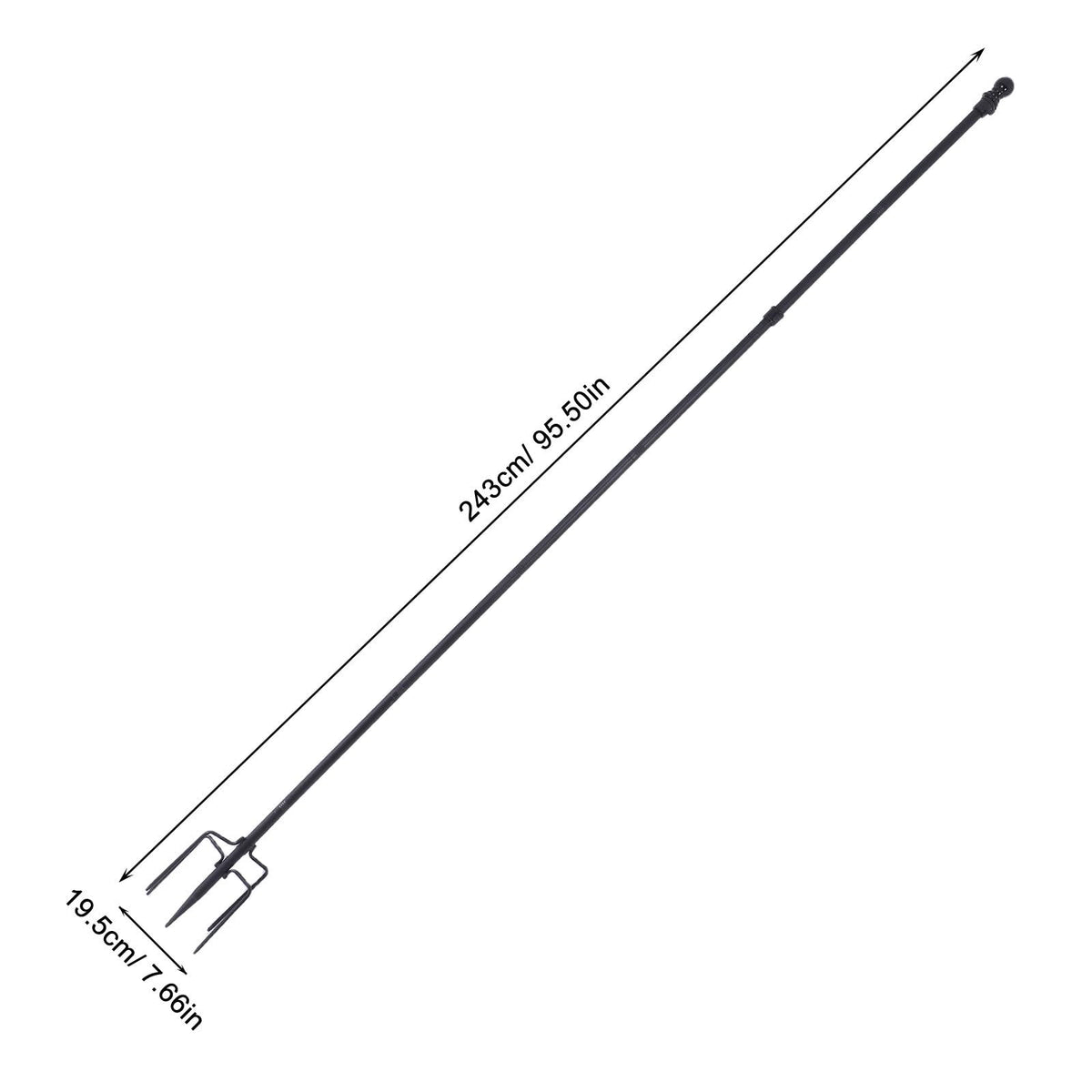 Stainless Steel Flag Pole Base with 5 Prongs W168881