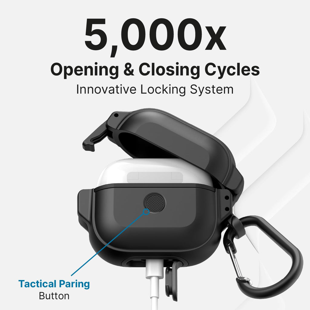 Waterproof Shockproof Protective Case for AirPods 3rd Generation with Carabiner H2635
