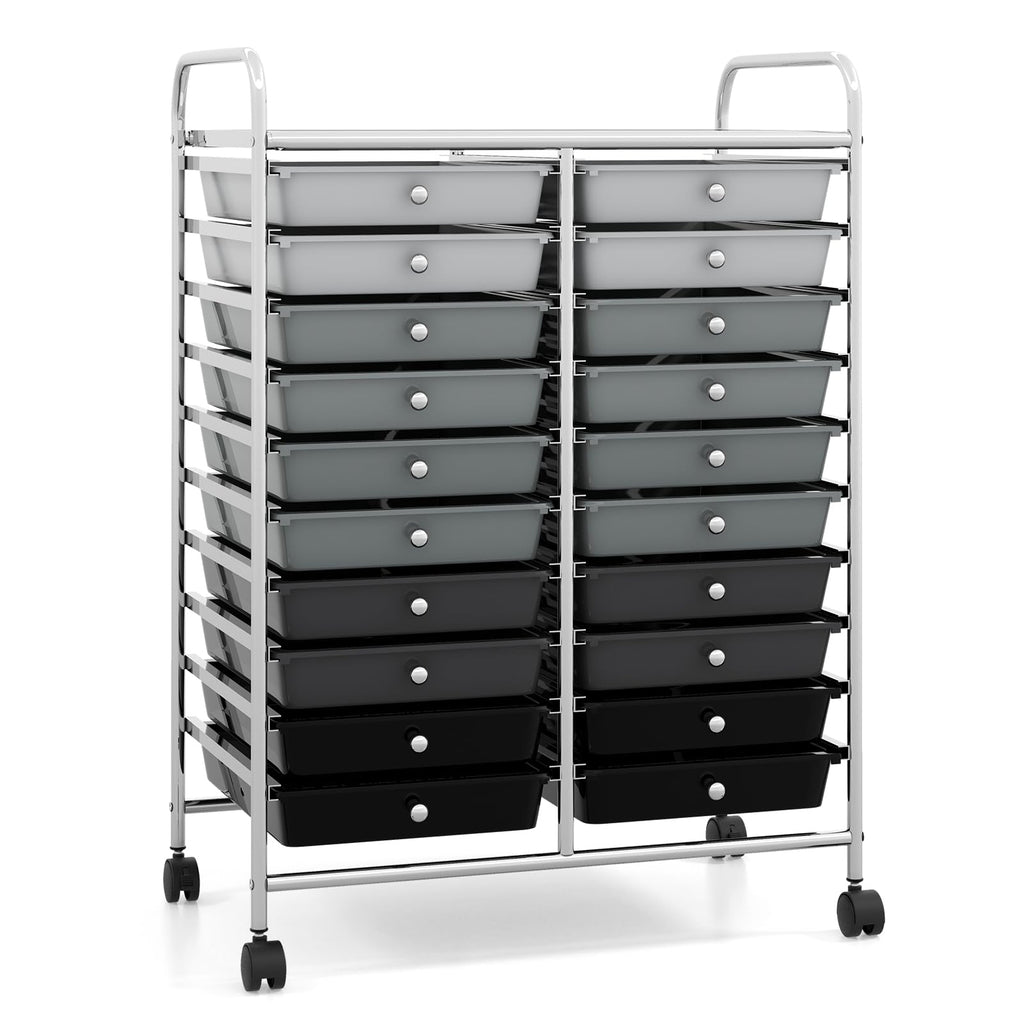 20 Drawer Multicolor Rolling Storage Cart I8175
