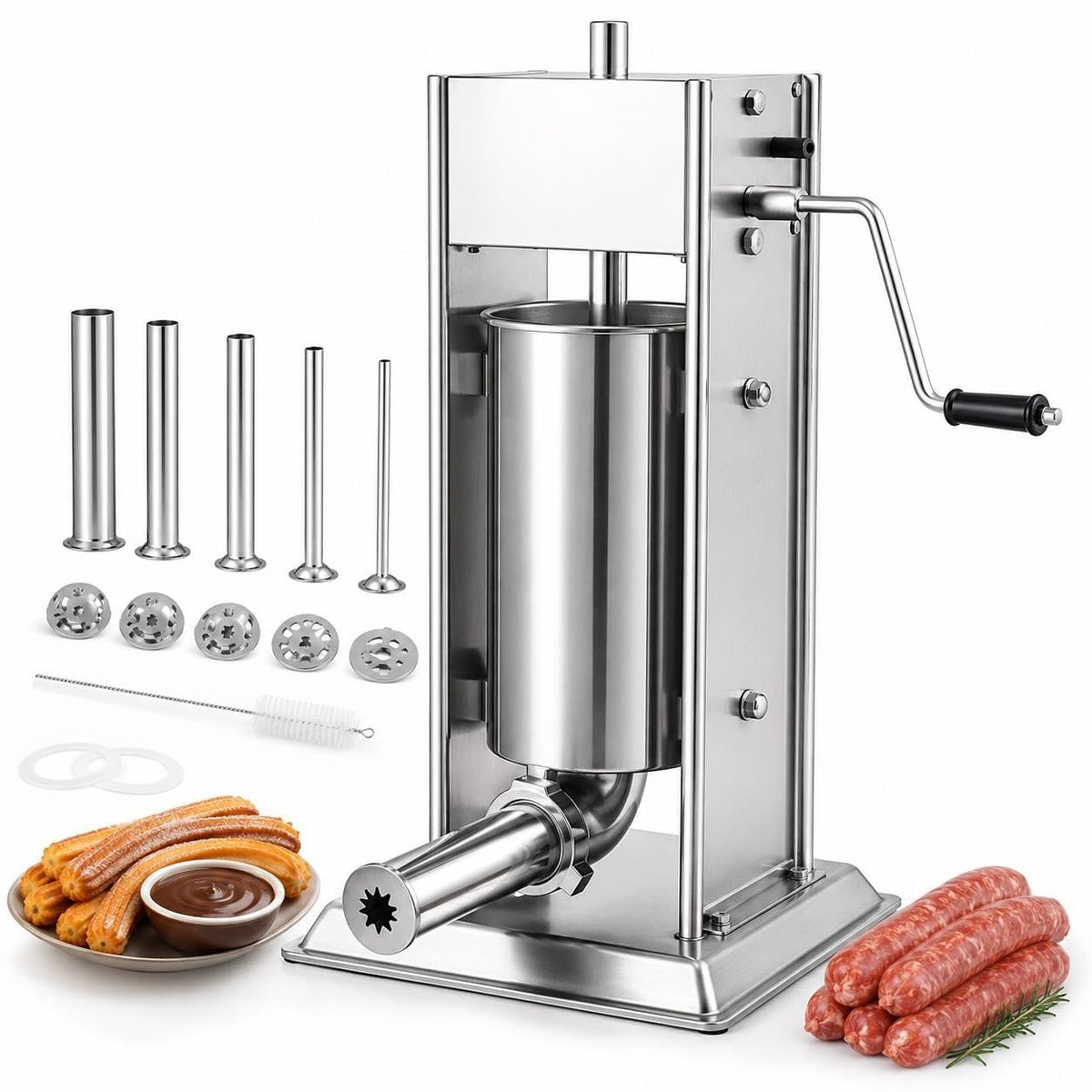 3L 304 Stainless Steel Sausage Stuffer & Churro Maker D626935