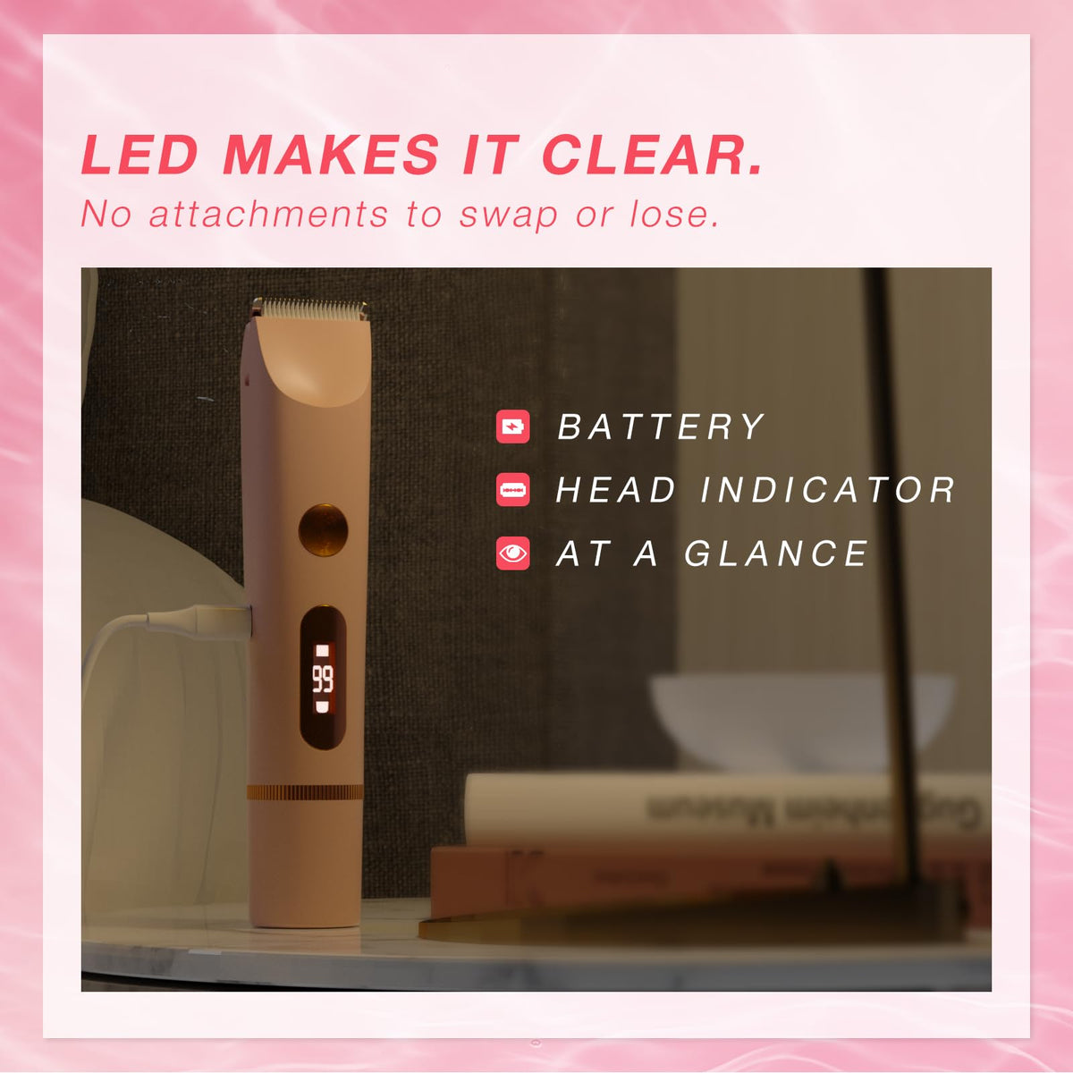 Dual-Head Electric Body Hair Trimmer IP67 Waterproof USB-C Rechargeable P6195