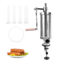 2.5 LBS Stainless Steel Sausage Stuffer with 4 Funnels K354435
