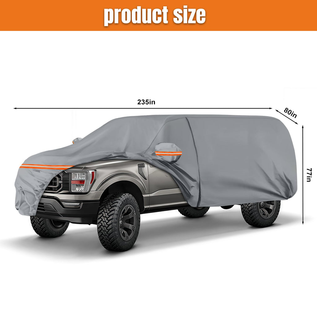 Waterproof Truck Cover for CrewCab 5.5/5.7/5.8 ft with Camper Shell Topper H992126