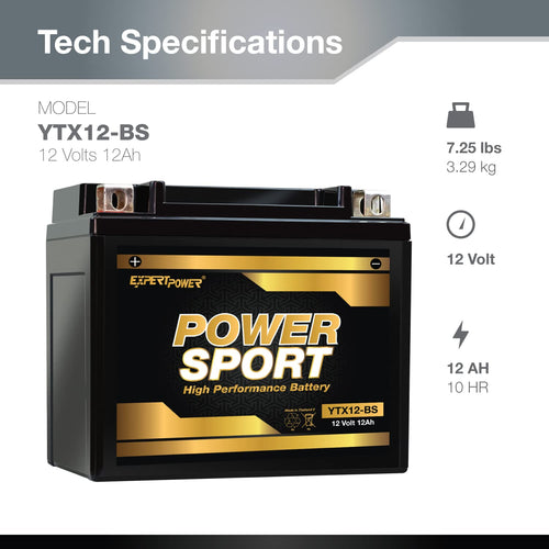 12V 12Ah 195 CCA Sealed AGM Motorcycle Battery S153