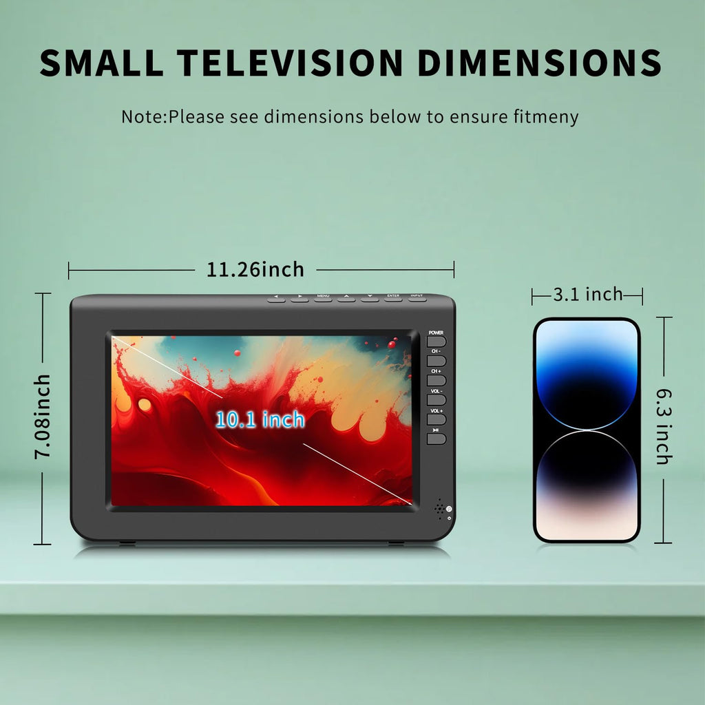 10.1inch Portable TV 720P Screen with Antenna and Digital ATSC Tuner M75840