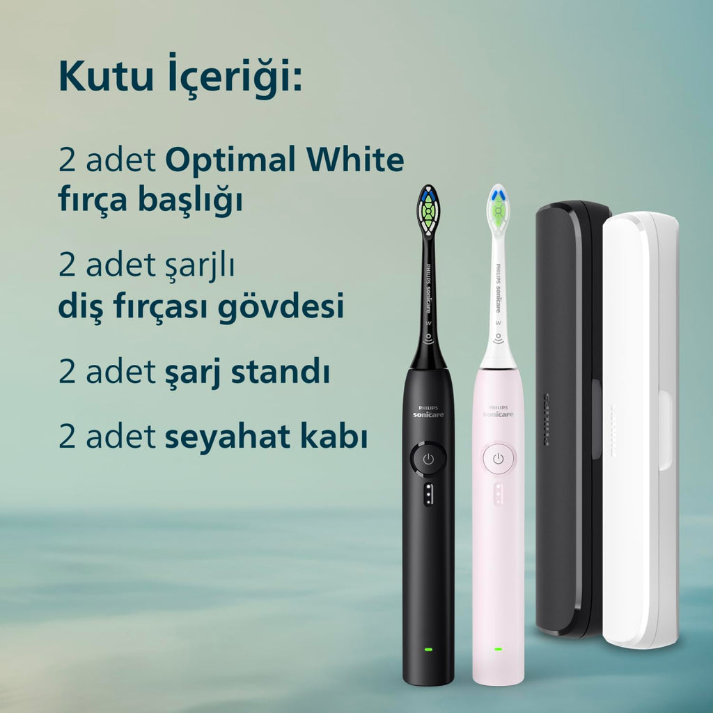 Black & Light Pink 2 Pack Electric Toothbrush A3266