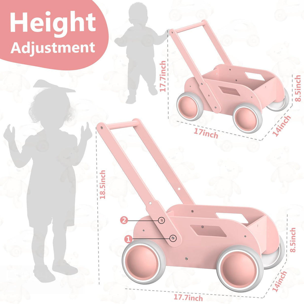 Wooden Baby Push Walker S5622