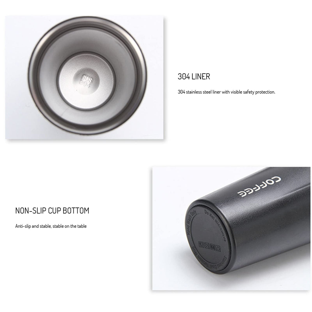 17 oz Stainless Steel Vacuum Coffee Mug with Lid C8049