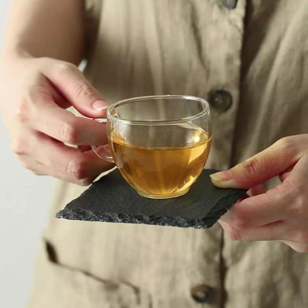 Natural Stone Cup Coaster Set with Non Slip Bottom M919745