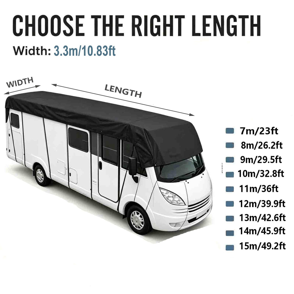 3.3m Camper Cover 210D Oxford Cloth Grey W903974