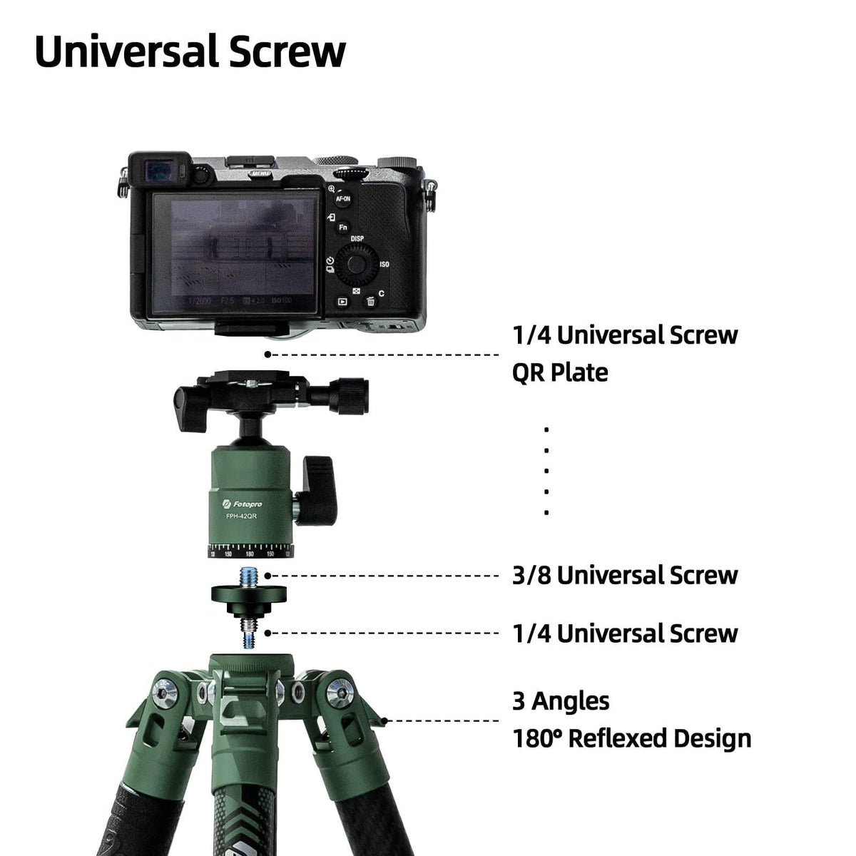 Carbon Fiber 60 Inch Camera Tripod J476