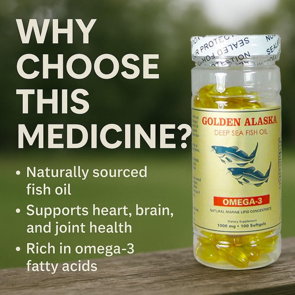 Omega 3 Fish Oil 1000mg 100 Softgels Y84912