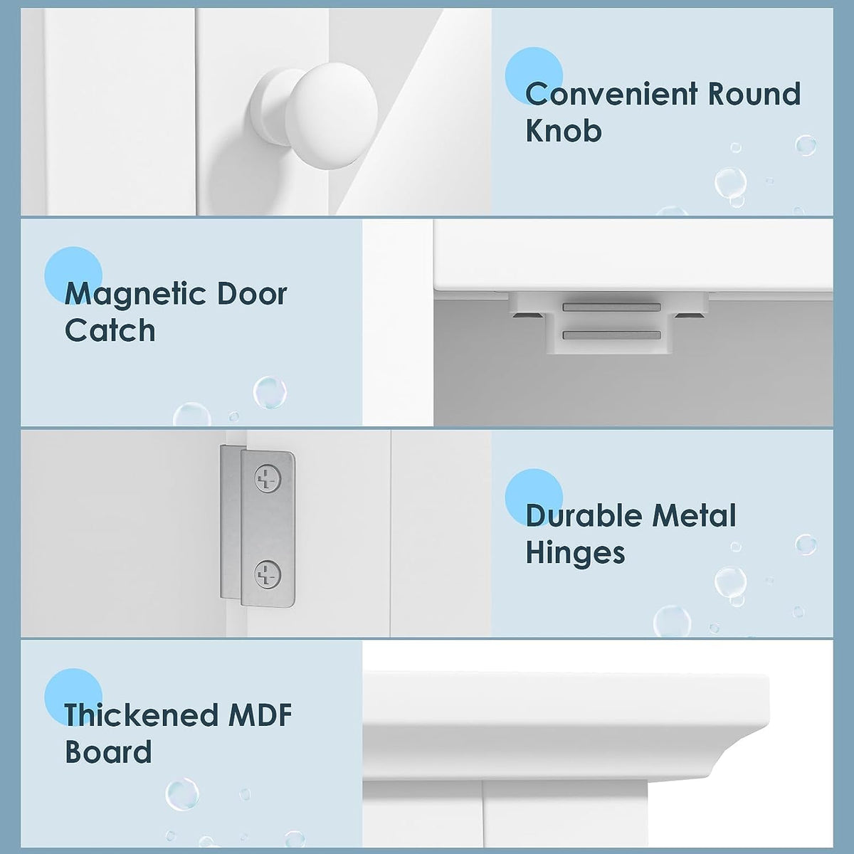 White Wall Mounted Medicine Cabinet with Mirror O59334