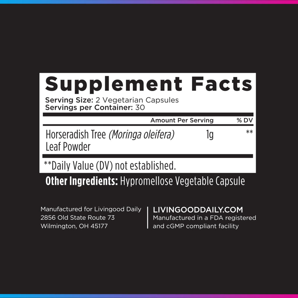 Moringa Capsules 1000mg 60 Capsules T903