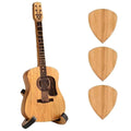 Wooden Guitar Pick Box with Stand 3PCS U8486
