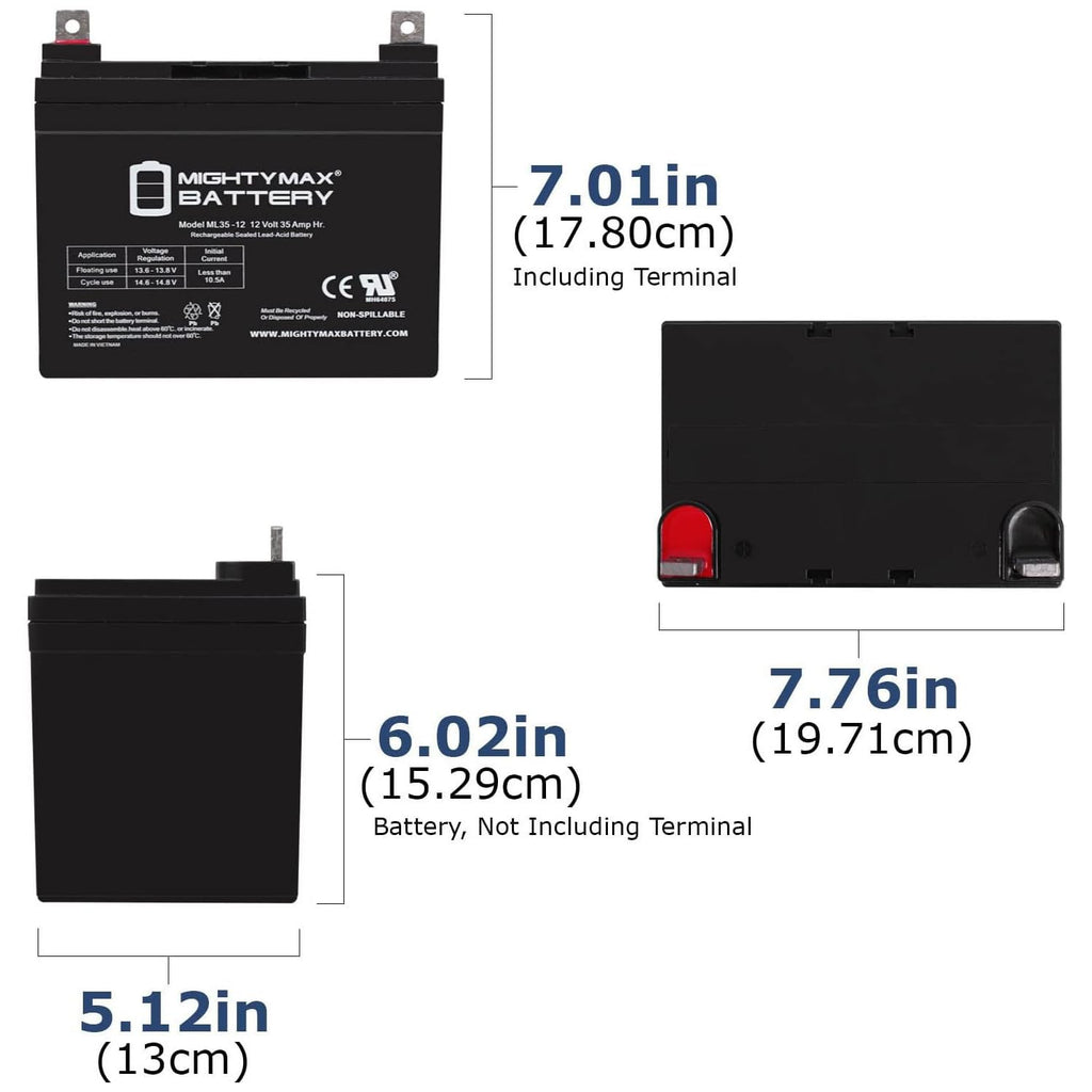12V 35AH SLA Battery 4 Pack H221