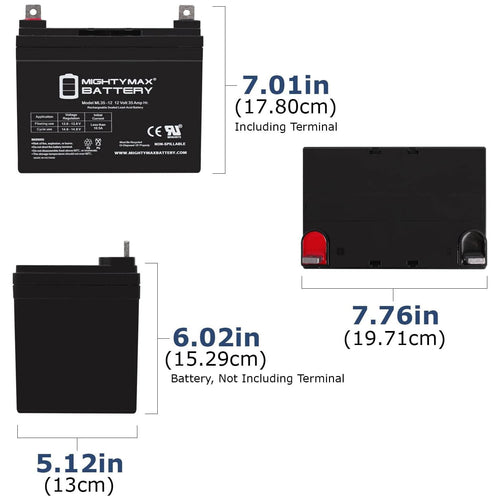 12V 35AH SLA Battery 4 Pack H221