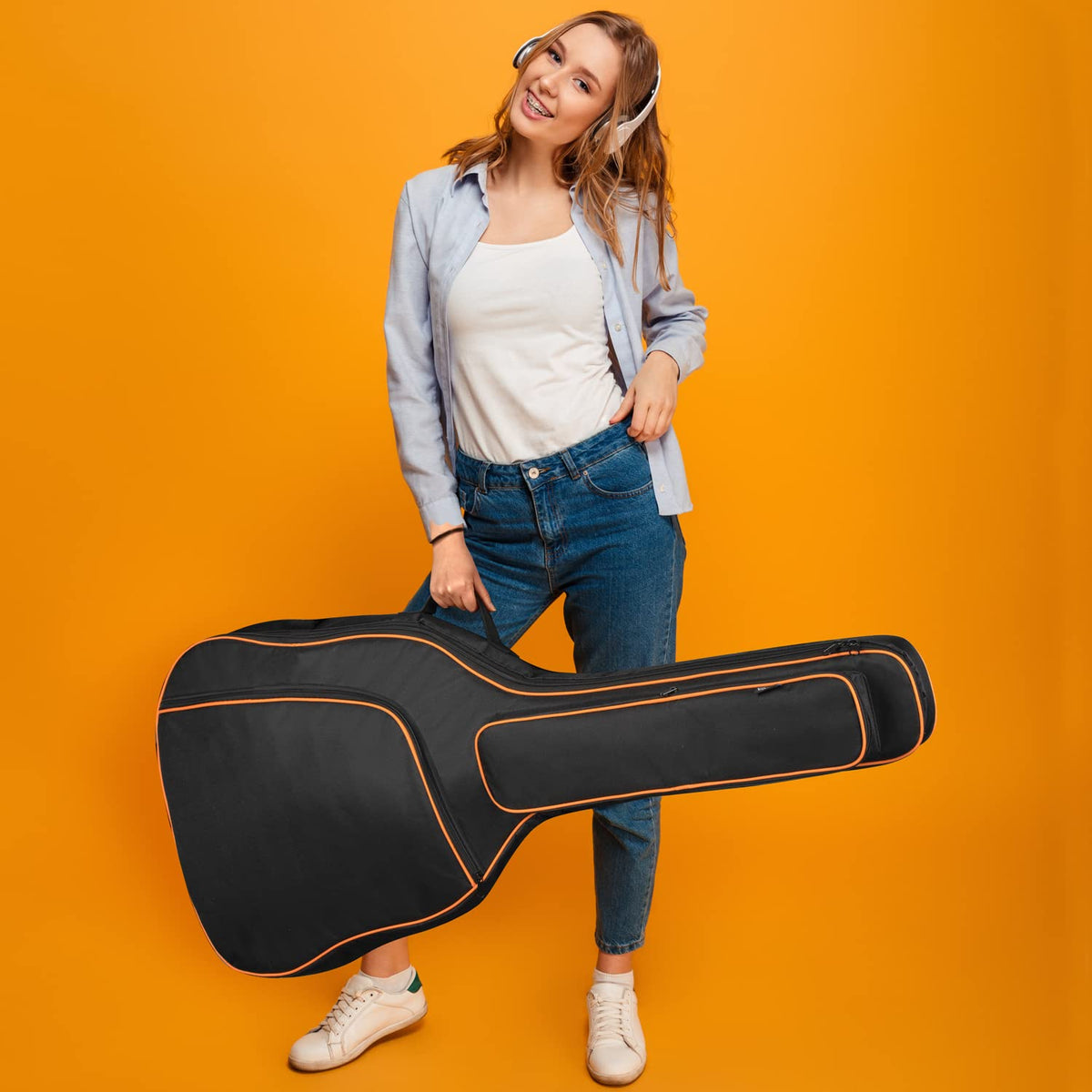 44 Inch Guitar Bag with Adjustable Shoulder Strap I575