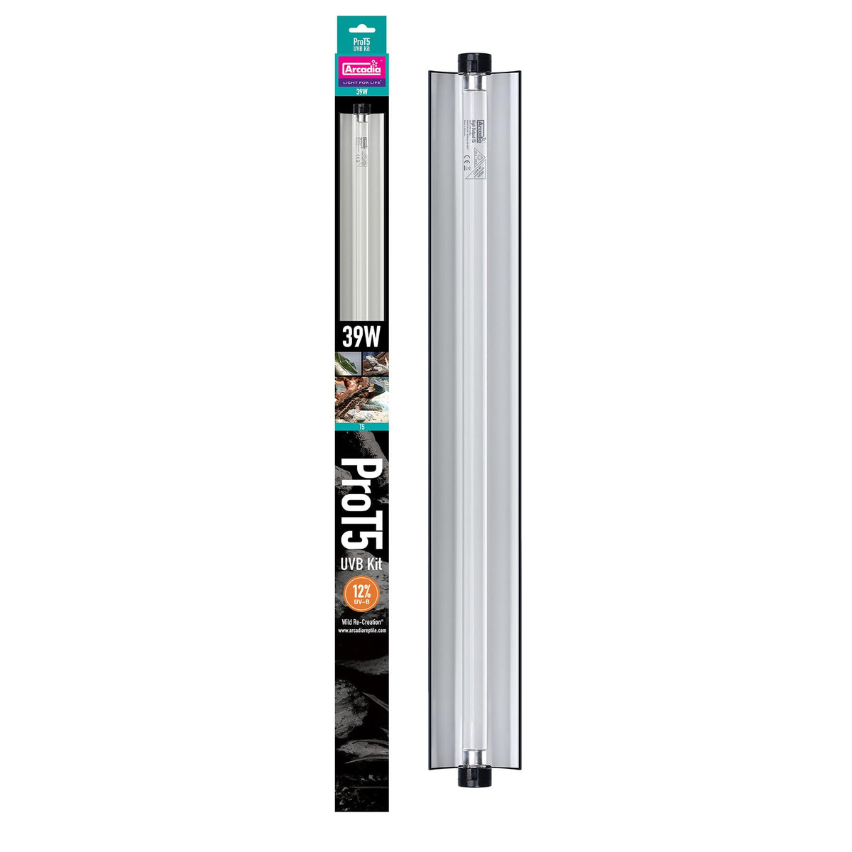 36" 39 Watts 12% Desert UVB Reptile Light Fixture Kit M4158