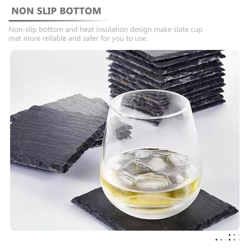 Natural Stone Cup Coaster Set with Non Slip Bottom M919745