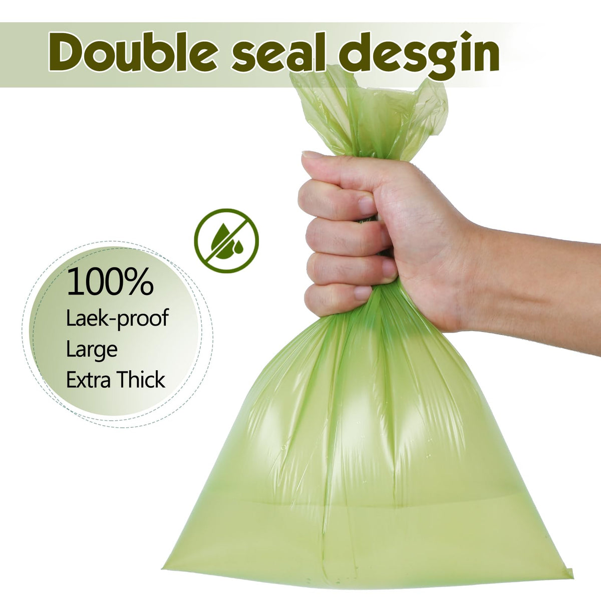 Extra Thick Leak Proof Unscented Dog Poop Bags 300 Count E631418
