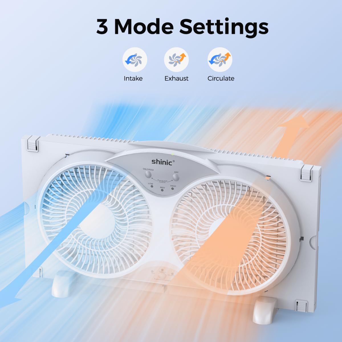 Twin Window Fan with Remote Control, Reversible, 9 inch, 3 Speed Z269451