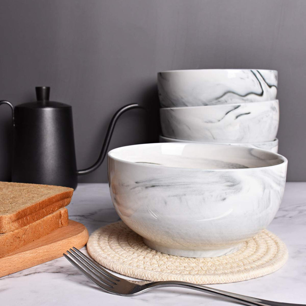 Ceramic Bowl Set of 4, 33 Oz, Dishwasher and Microwave Safe G536567