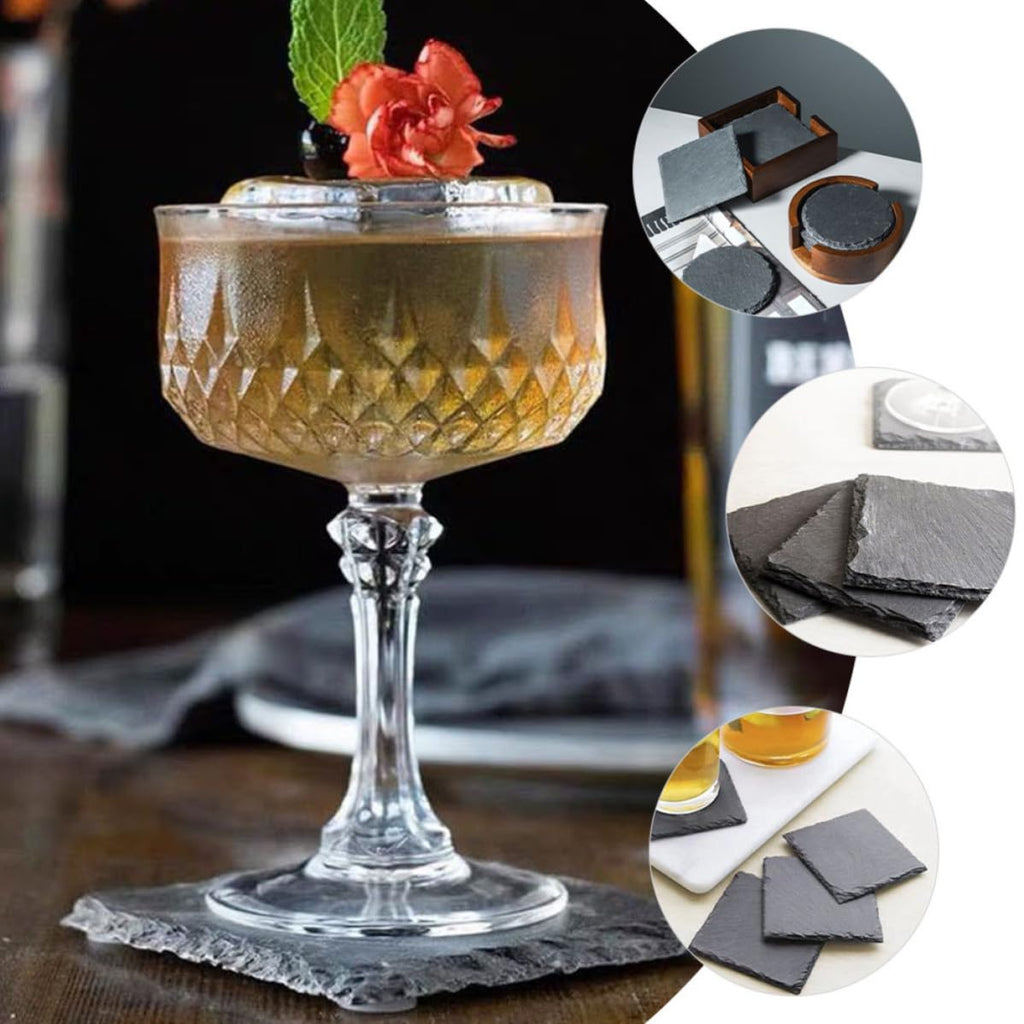 Natural Stone Cup Coaster Set with Non Slip Bottom M919745