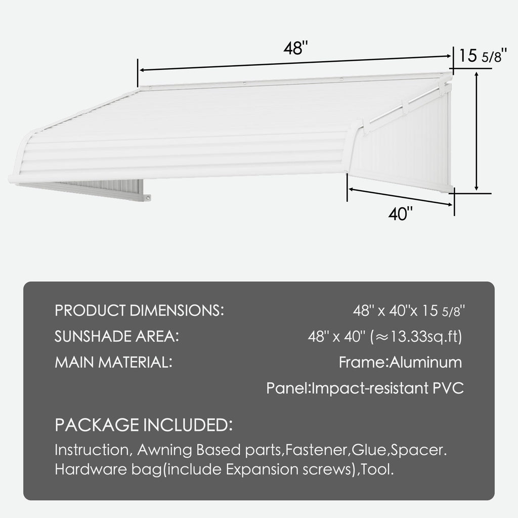 Window Awning with 2 Side Wings S68214