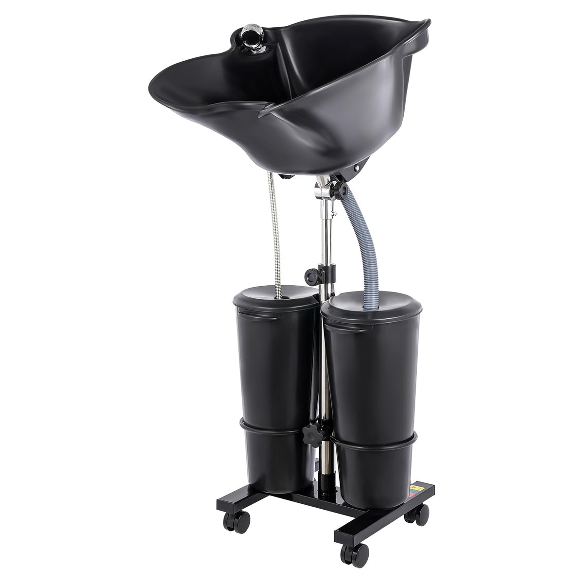 Portable Shampoo Bowl with Dual Buckets and Drain Hoses F180