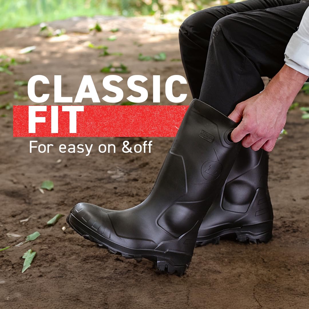 Black Rubber Boots P701