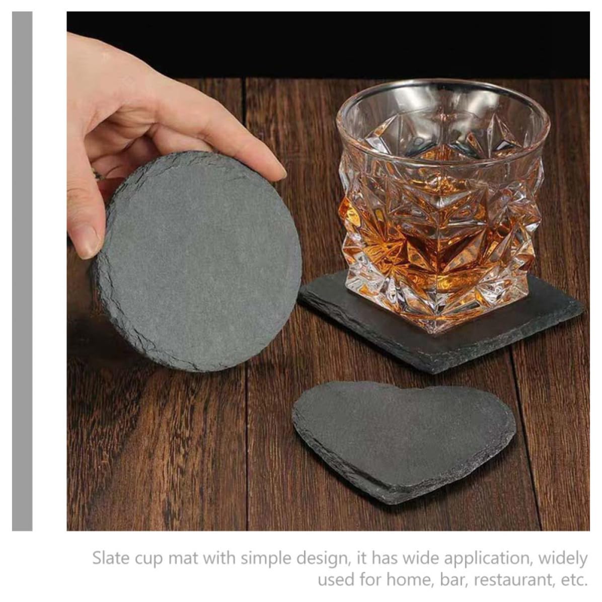 Natural Stone Cup Coaster Set with Non Slip Bottom M919745