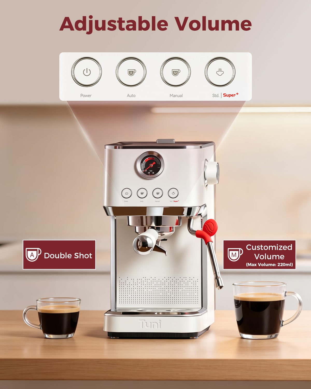 Conical Burr Coffee Grinder with Espresso Machine X369531