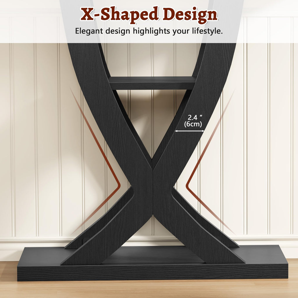 31.5" 3 Tier Black Console Table S52425