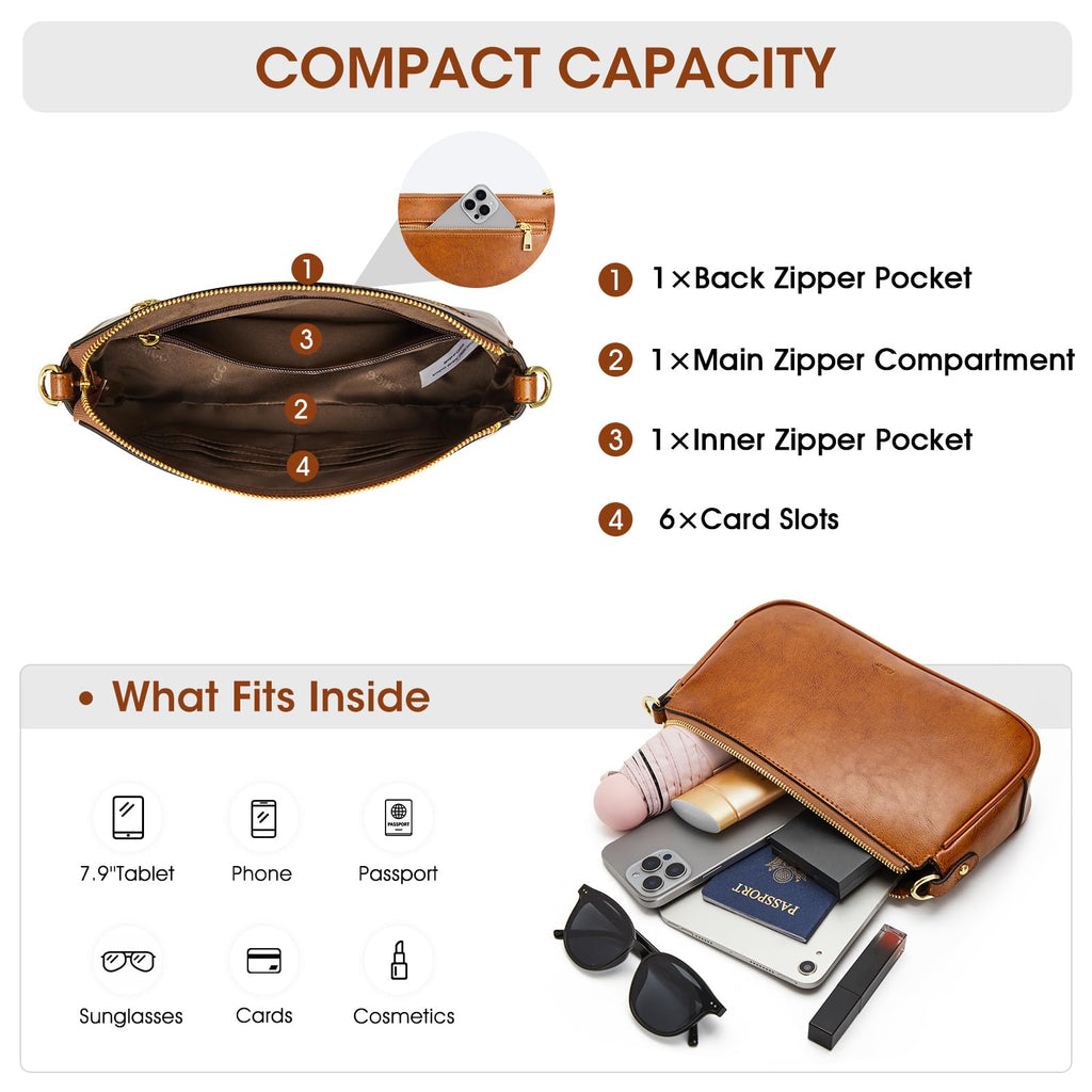 Leather Crossbody Bags with 2 Straps Z8880