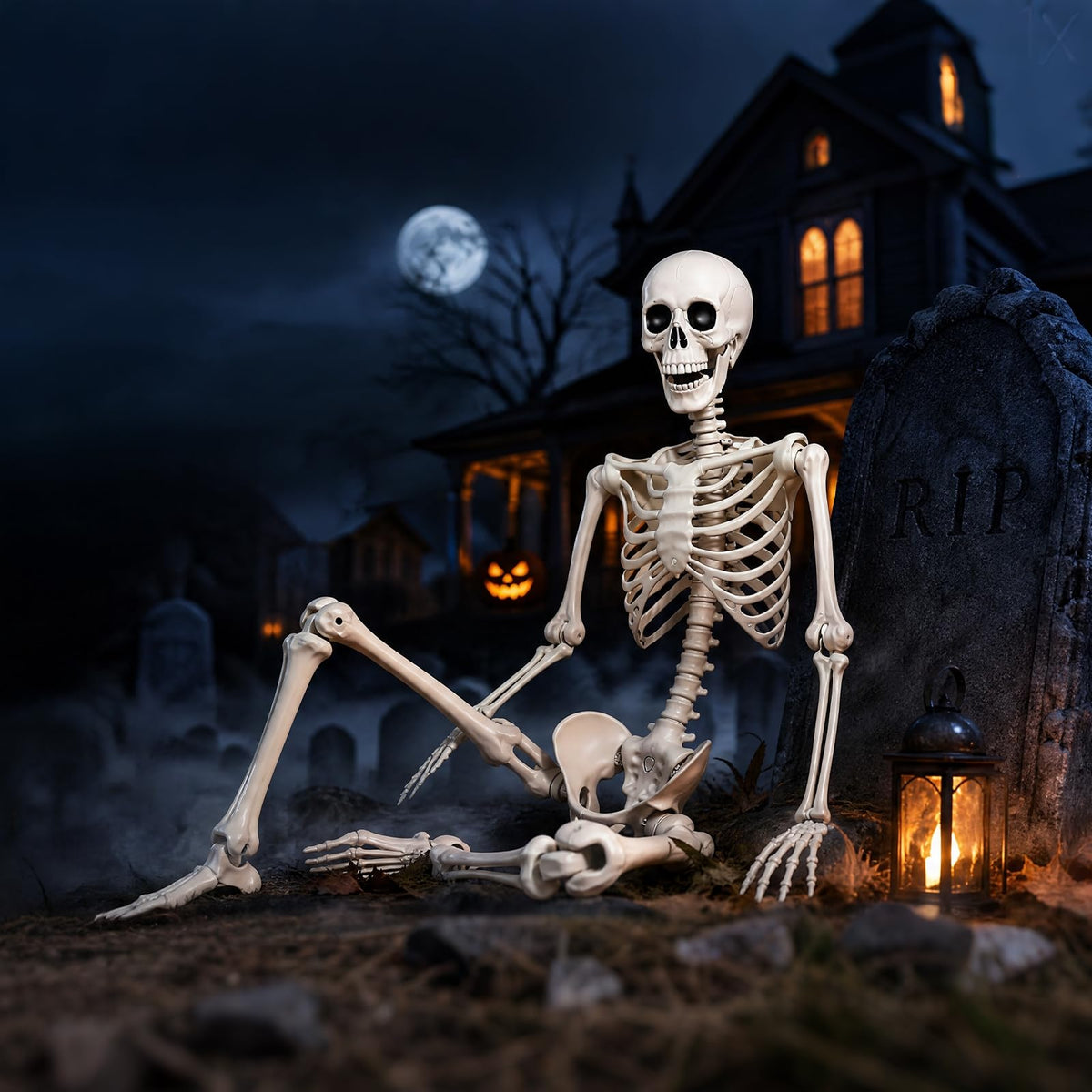 Life Size Skeleton 5.4 ft ABS Plastic Posable Human Bones L965067