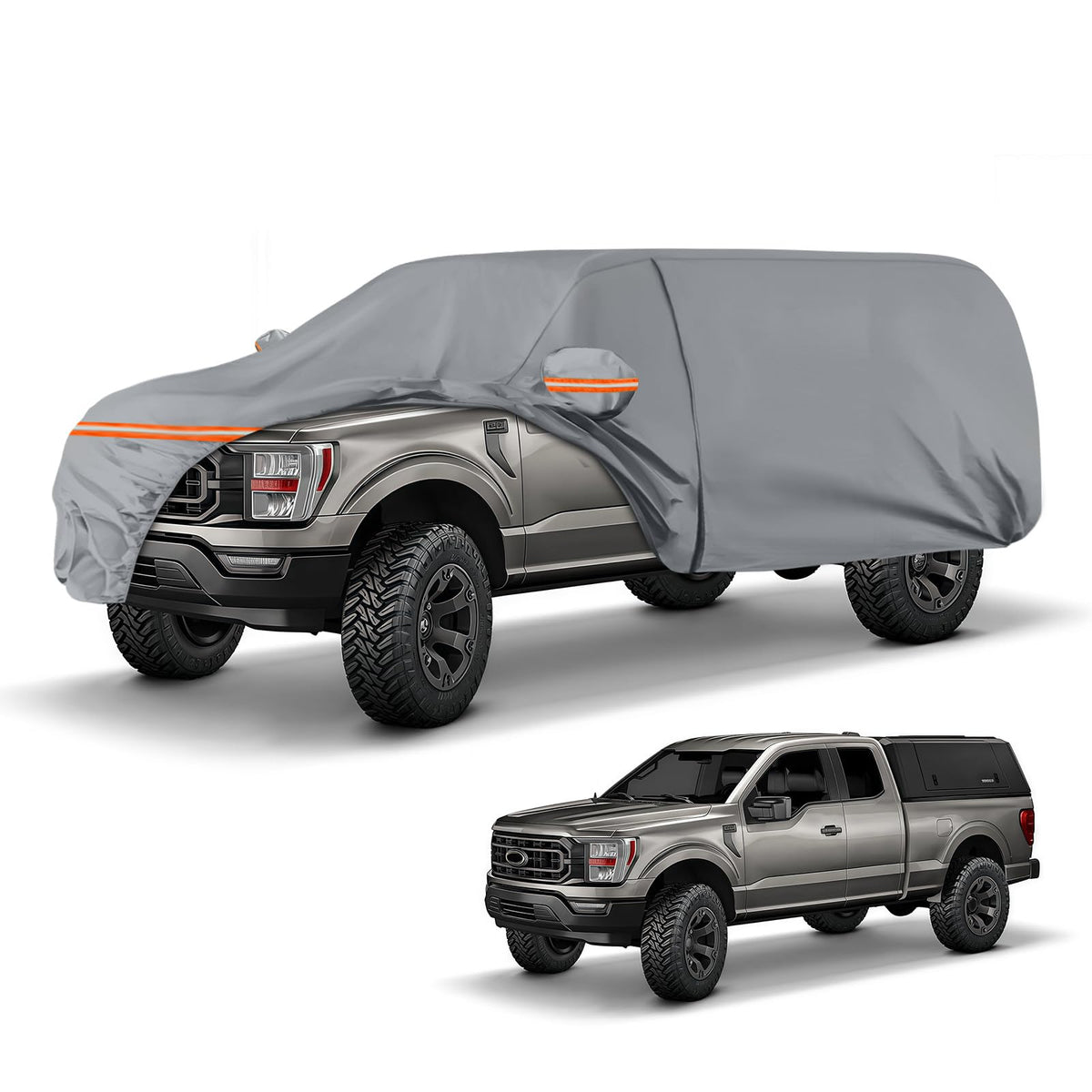 Waterproof Truck Cover for CrewCab 5.5/5.7/5.8 ft with Camper Shell Topper H992126