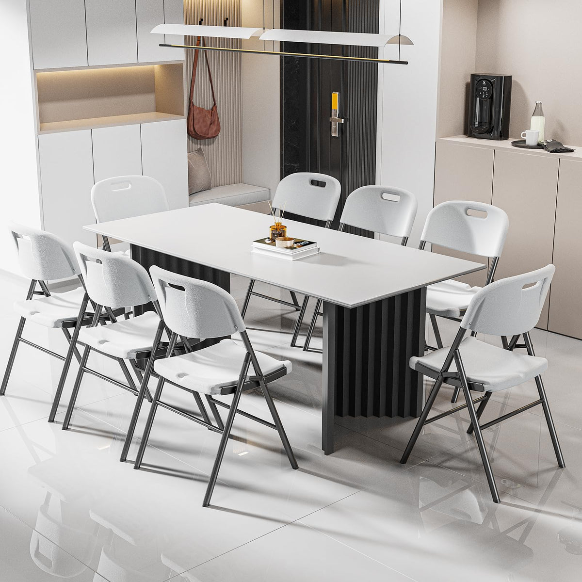 White 4 Pack Folding Chairs T1479