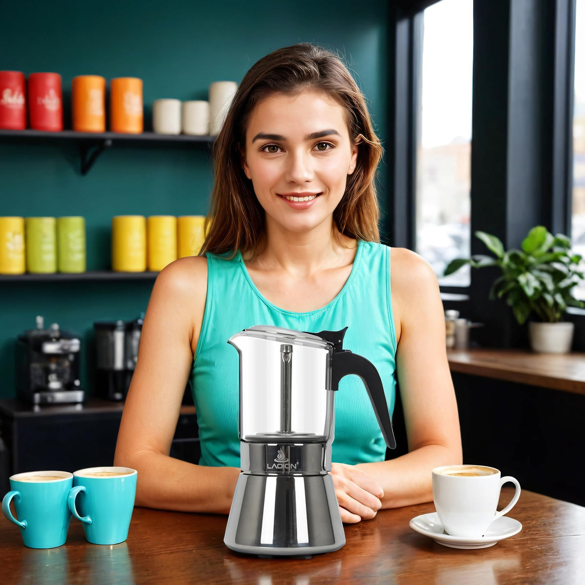 Stovetop Espresso Maker 6 Cup Moka Pot L14715