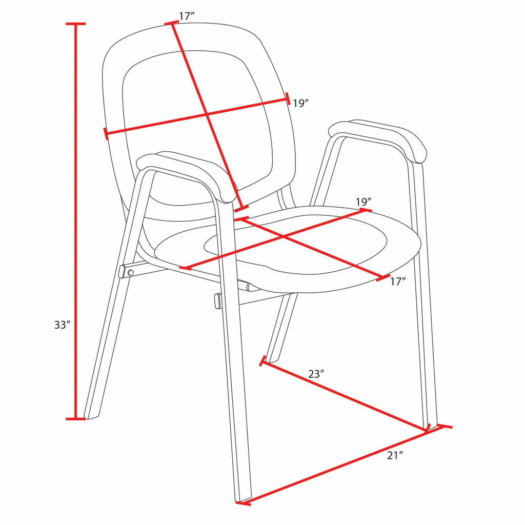 Vinyl Stacking Chair with Arms J7646