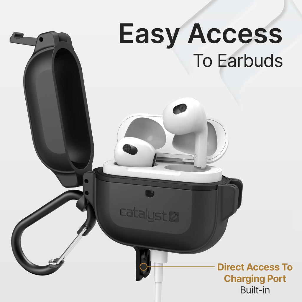Waterproof Shockproof Protective Case for AirPods 3rd Generation with Carabiner H2635