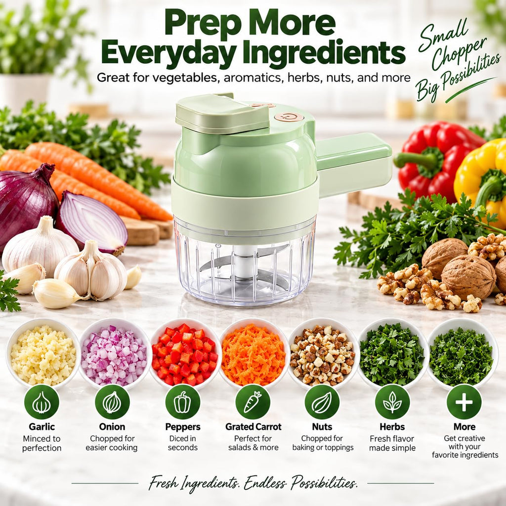 5-in-1 Wireless Electric Vegetable Chopper H19447