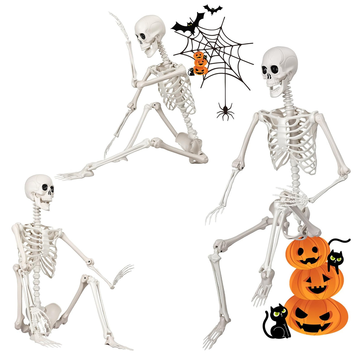 Life Size Skeleton 5.4 ft ABS Plastic Posable Human Bones L965067