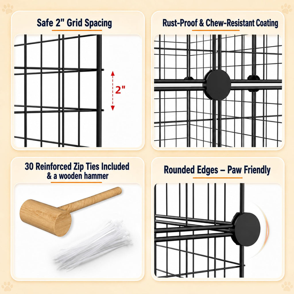 Large 3-Tier Metal Wire Cat Cage N667002