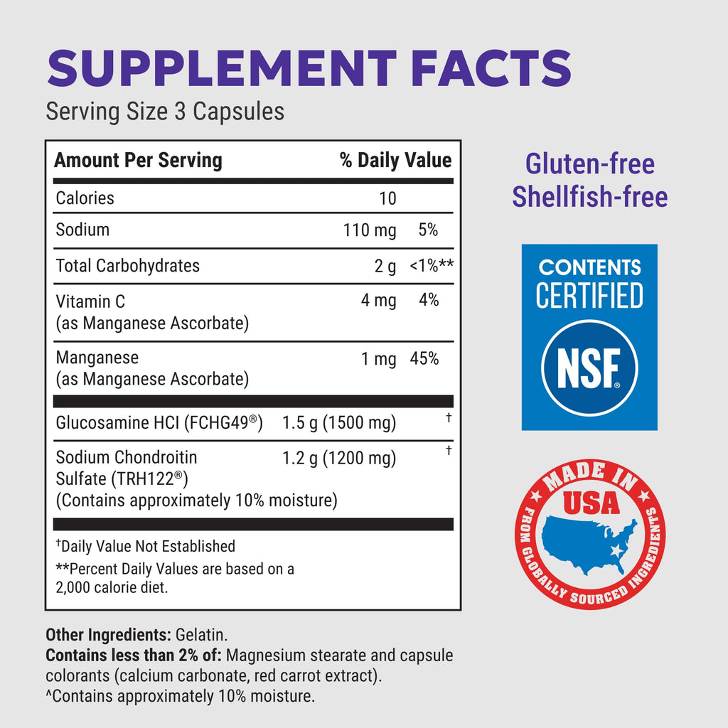 Glucosamine Chondroitin 180 Capsules T697